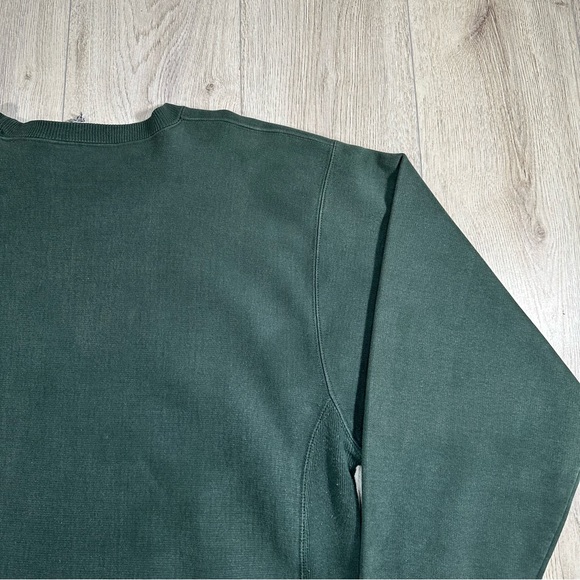 Vintage Michigan State Embroidered Green Sweatshirt Size Medium - Picture 8 of 9